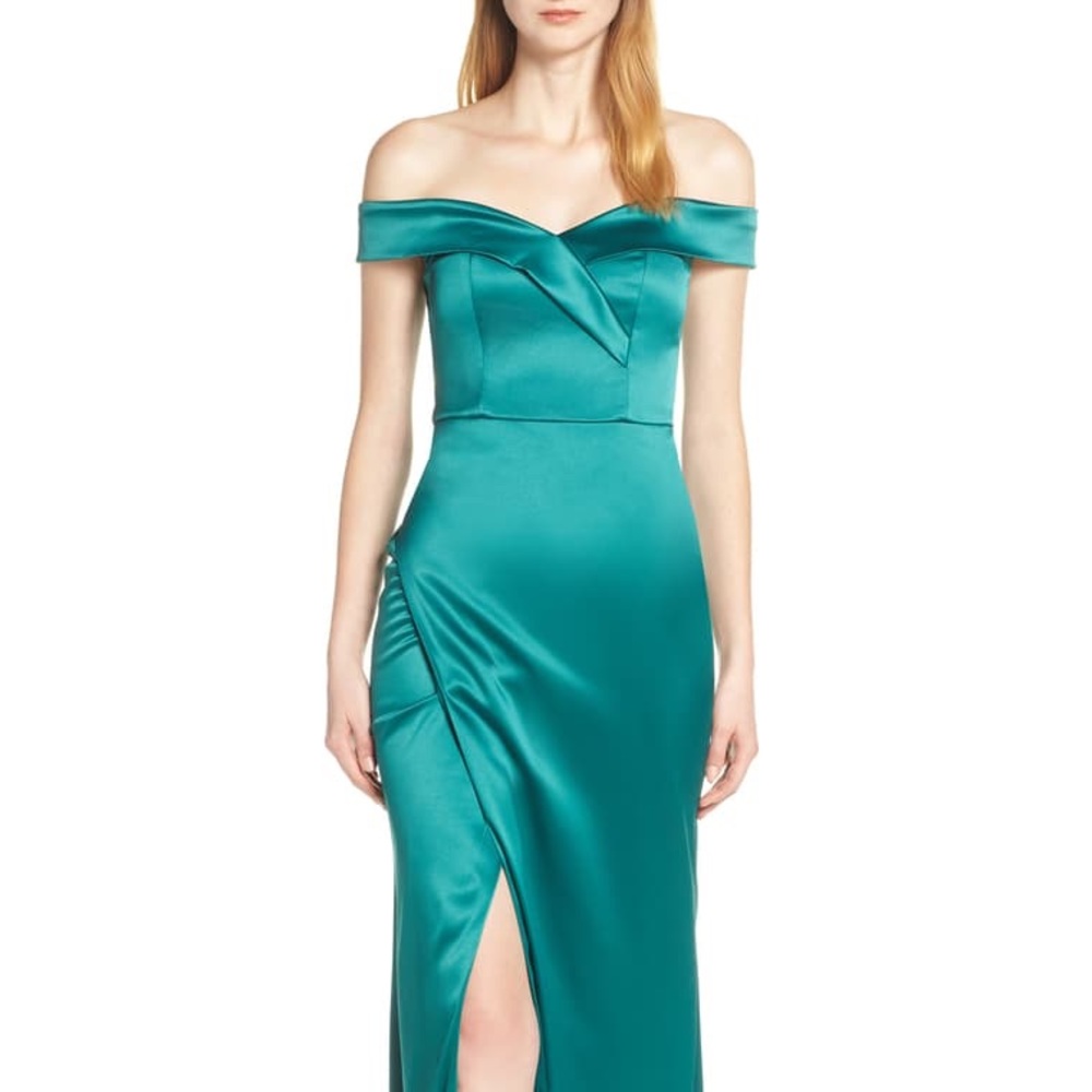 Sequin Hearts Green Sleeveless Gown